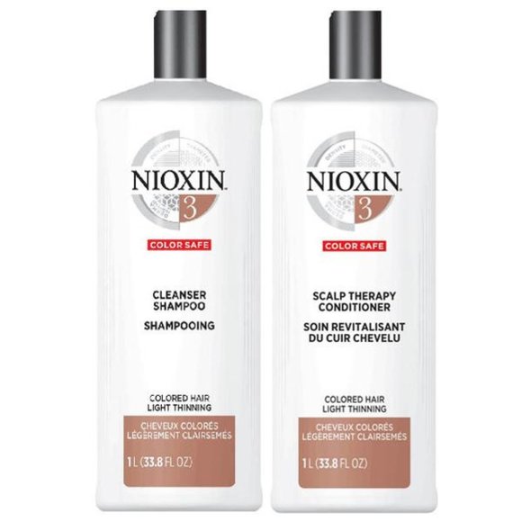 Nioxin System 3 Cleanser Shampoo and Scalp Therapy Conditioner Duo 33.8 Oz 1 L - Picture 1 of 1